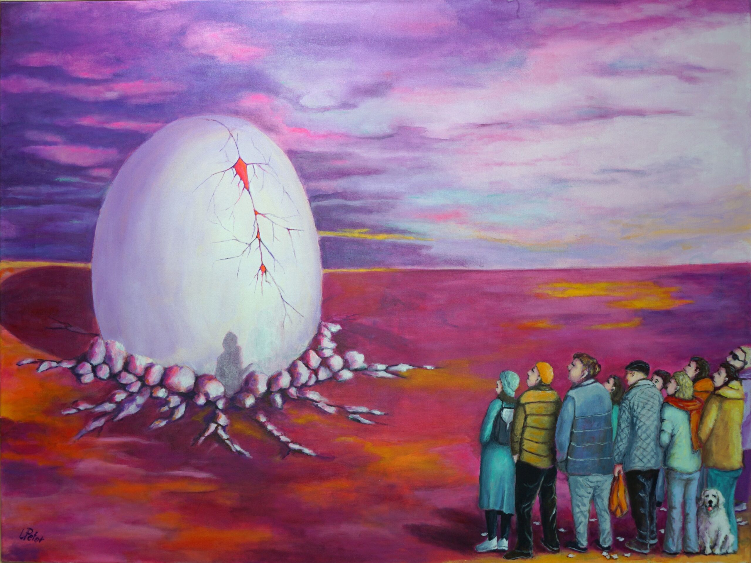 Utaellamarie Peter
Nach der Wahl oder die Erwartung
Acryl auf Leinwand, 90 x 120 cm, 2025
