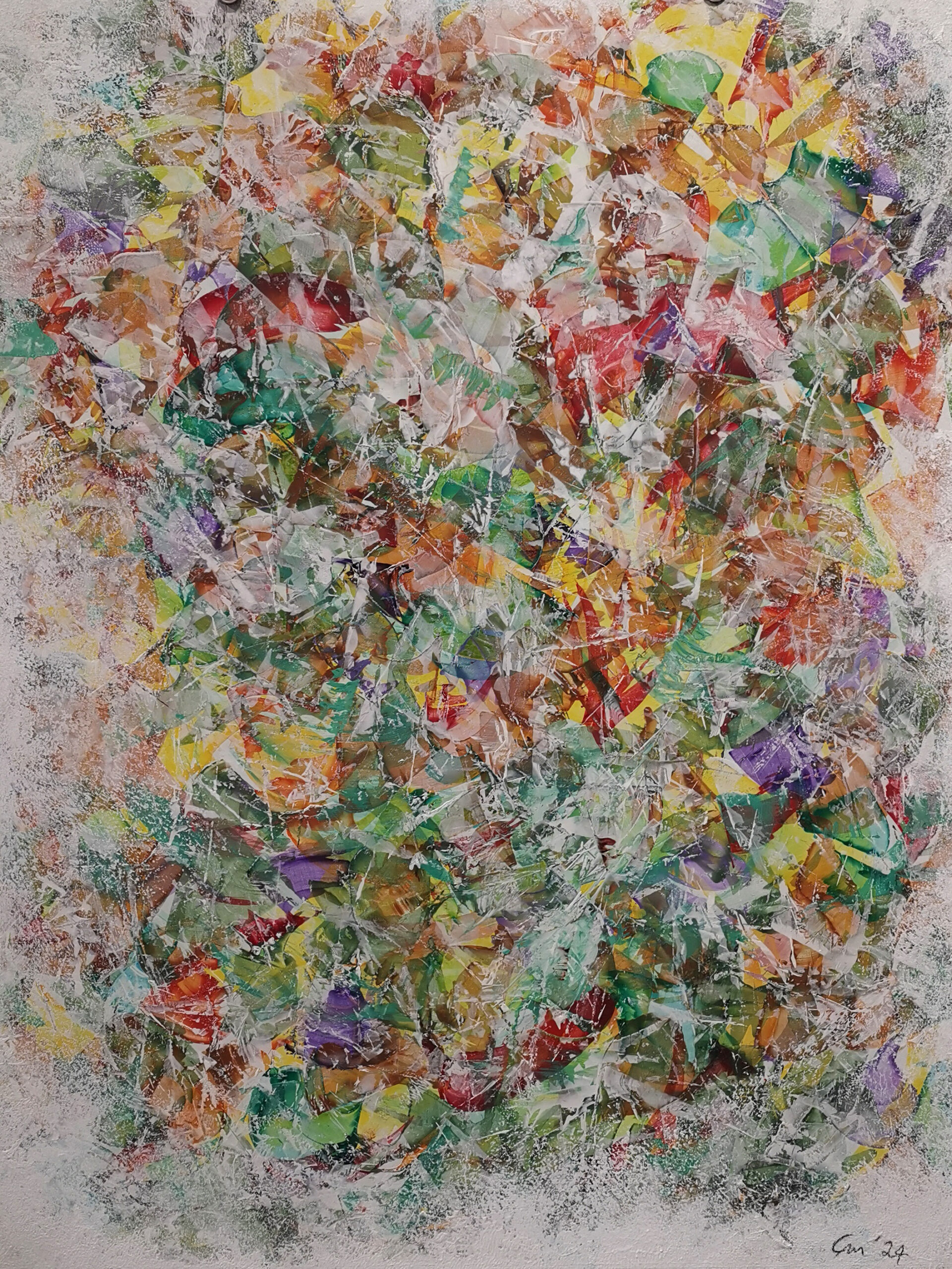 Christine Michel
Farbsplitter
Acryl auf Pressplatte, 97 x 75 cm