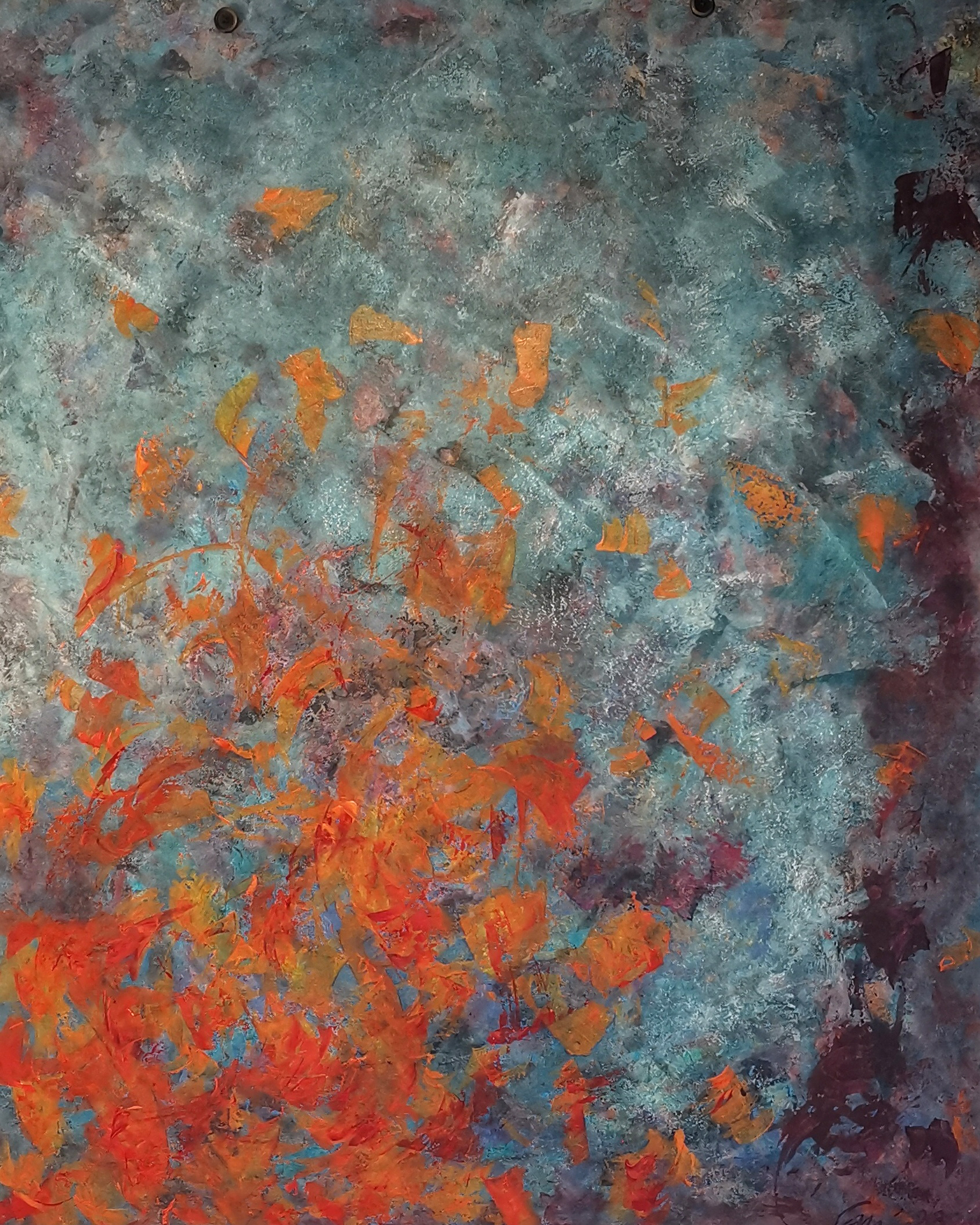 Christine Michel
Blütenwirbel
Acryl auf Pressplatte, 92 x 75 cm