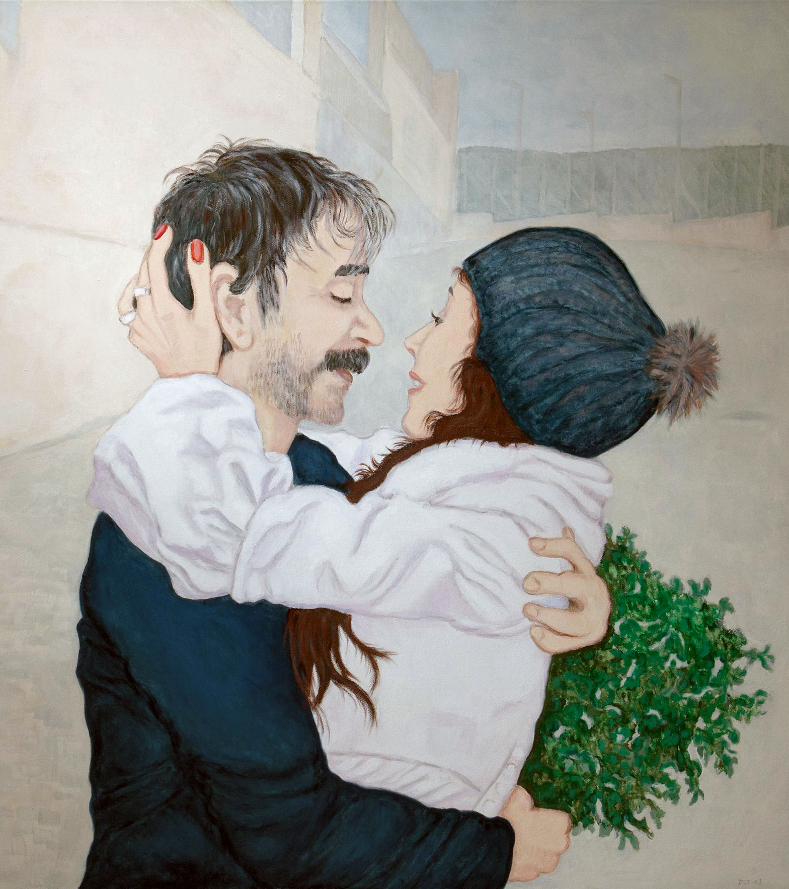 Paar
Leinwand-Druck von Acrylmalerei (Ausschnitt), 60 x 60 cm, 2018